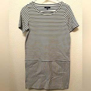 Madewell short sleeve strip dress